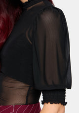 Mave Shirred Mesh Blouse EU 34