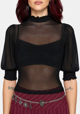 Mave Shirred Mesh Blouse EU 34