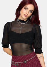 Mave Shirred Mesh Blouse EU 34