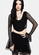 Mila Langarm Lace Corseted Oberteil