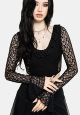 Mila Langarm Lace Corseted Oberteil