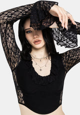 Mila Langarm Lace Corseted Oberteil
