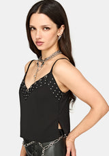 Emara Pierced Neckline Cami Top