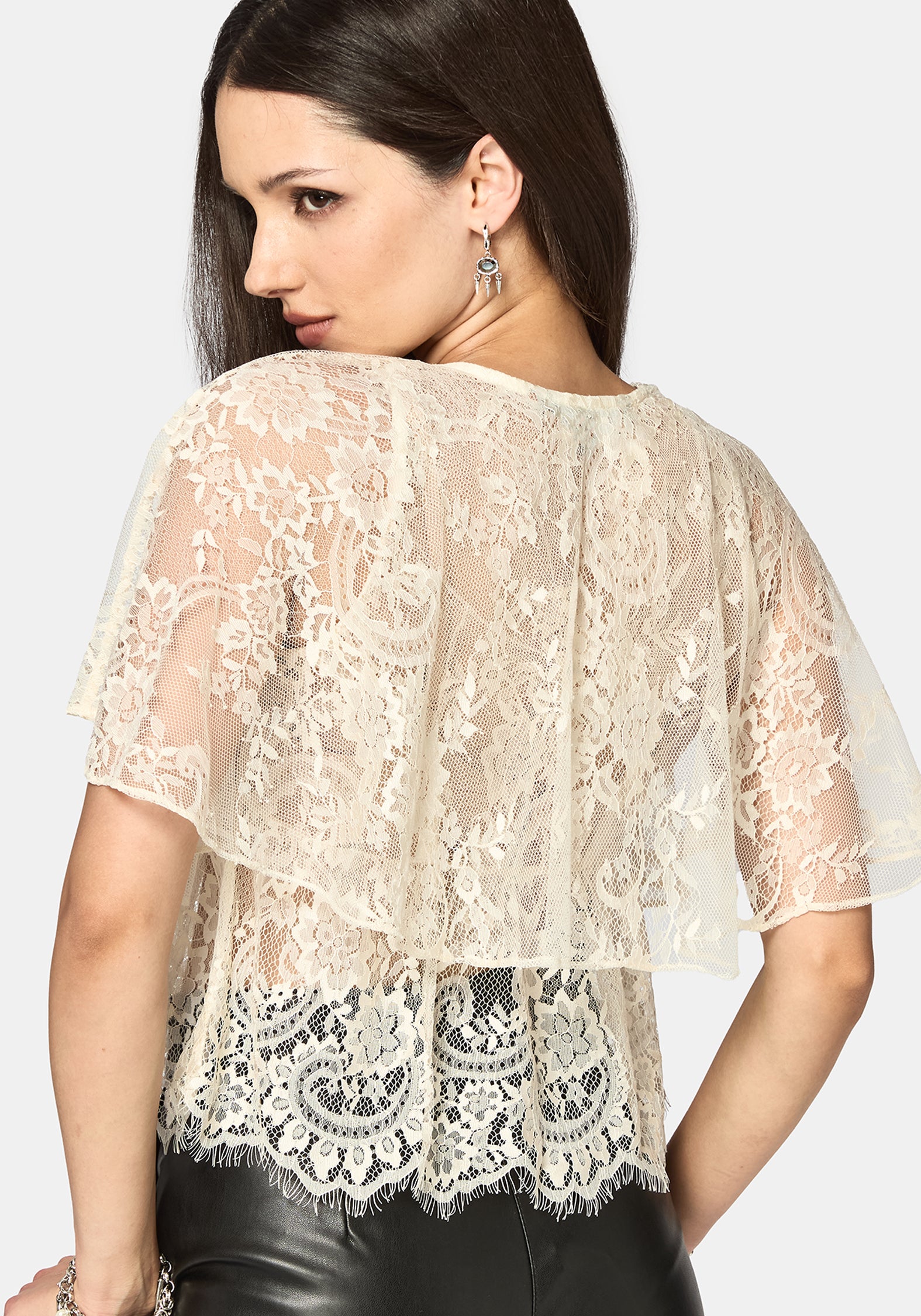 Ania Lace Cape Top