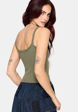 Lunar Sword Embroidered Pointelle Cami