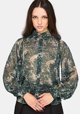 Renard Print Chiffon Shirt