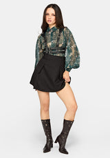Renard Print Chiffon Shirt