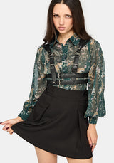 Renard Print Chiffon Shirt