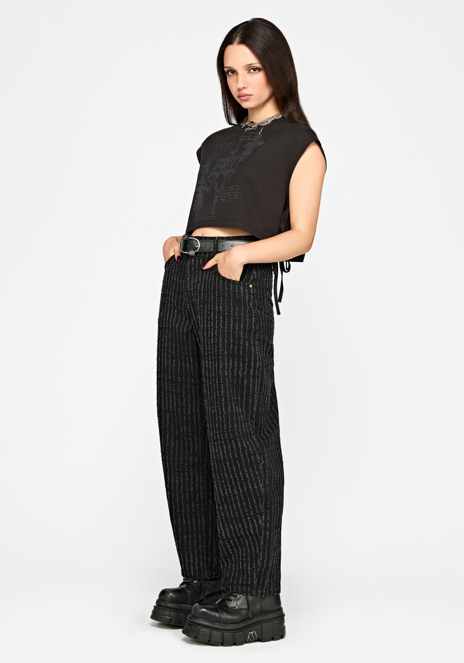Attila Strukturiert Barrel Leg Jeans