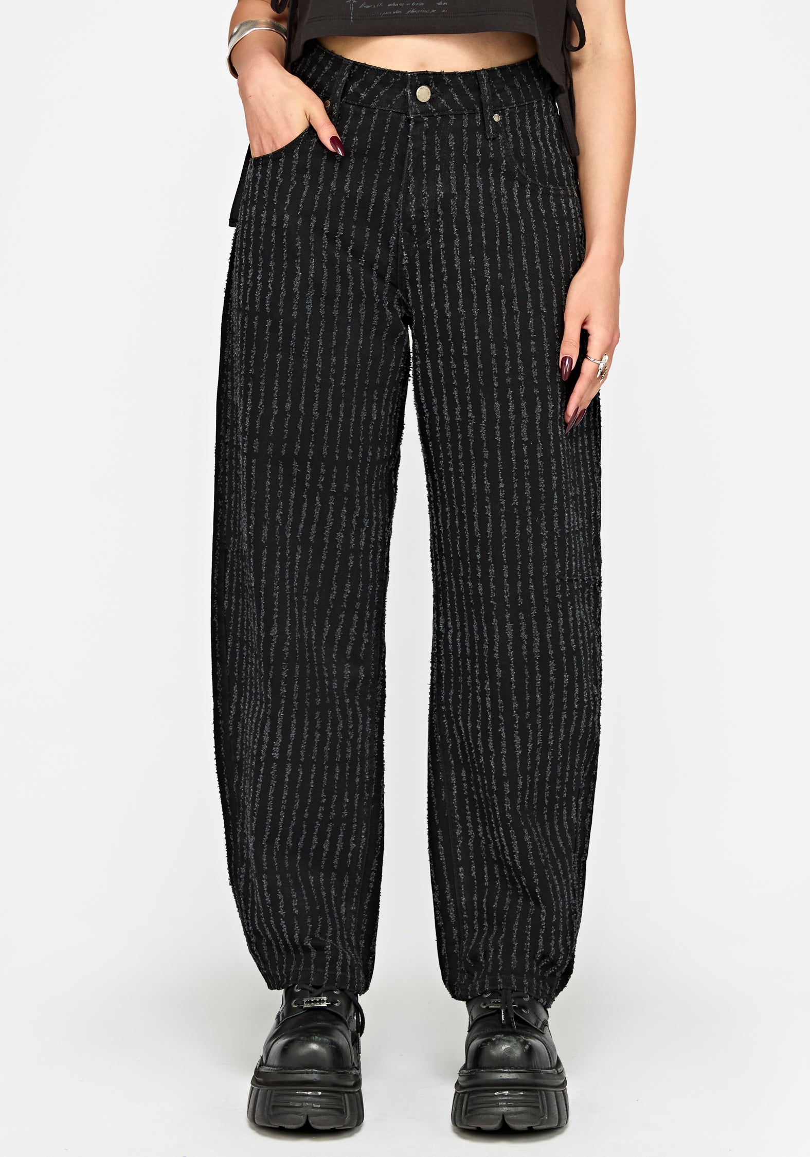Attila Strukturiert Barrel Leg Jeans