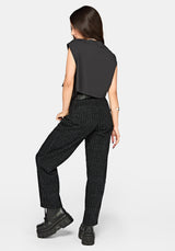 Alana Bindung Seite Graphic Crop-Oberteil