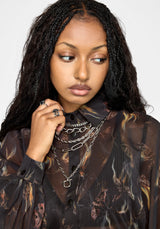 Ember Cinch Taille Chiffon Hemd