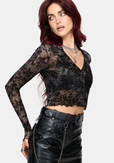 Zuri Knopf Down Lace Bedruckt Hemd