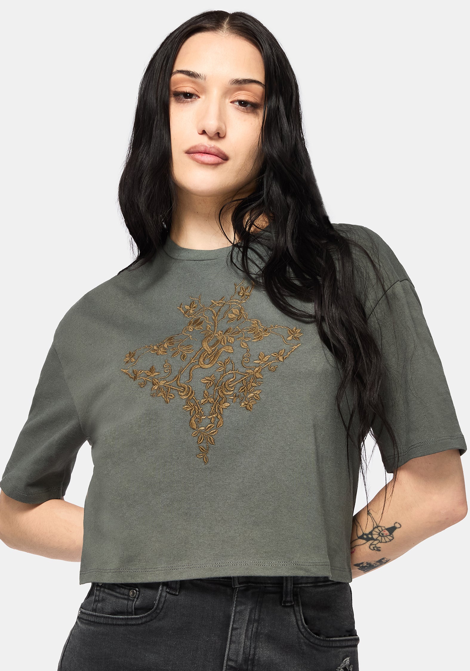 Saski Dorn Kastenförmig Kurz T-Shirt