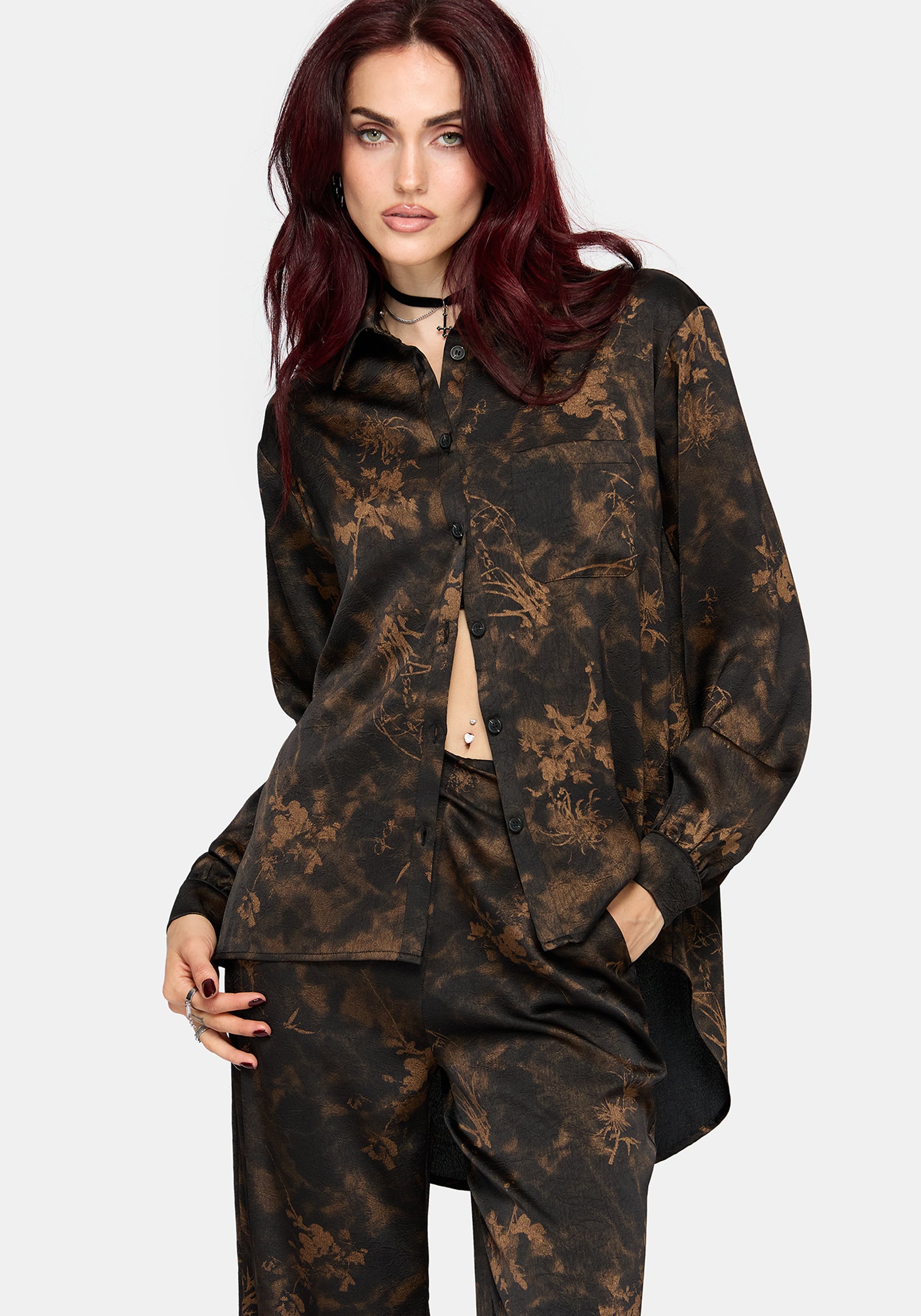 Gallo Satin Jacquard Shirt