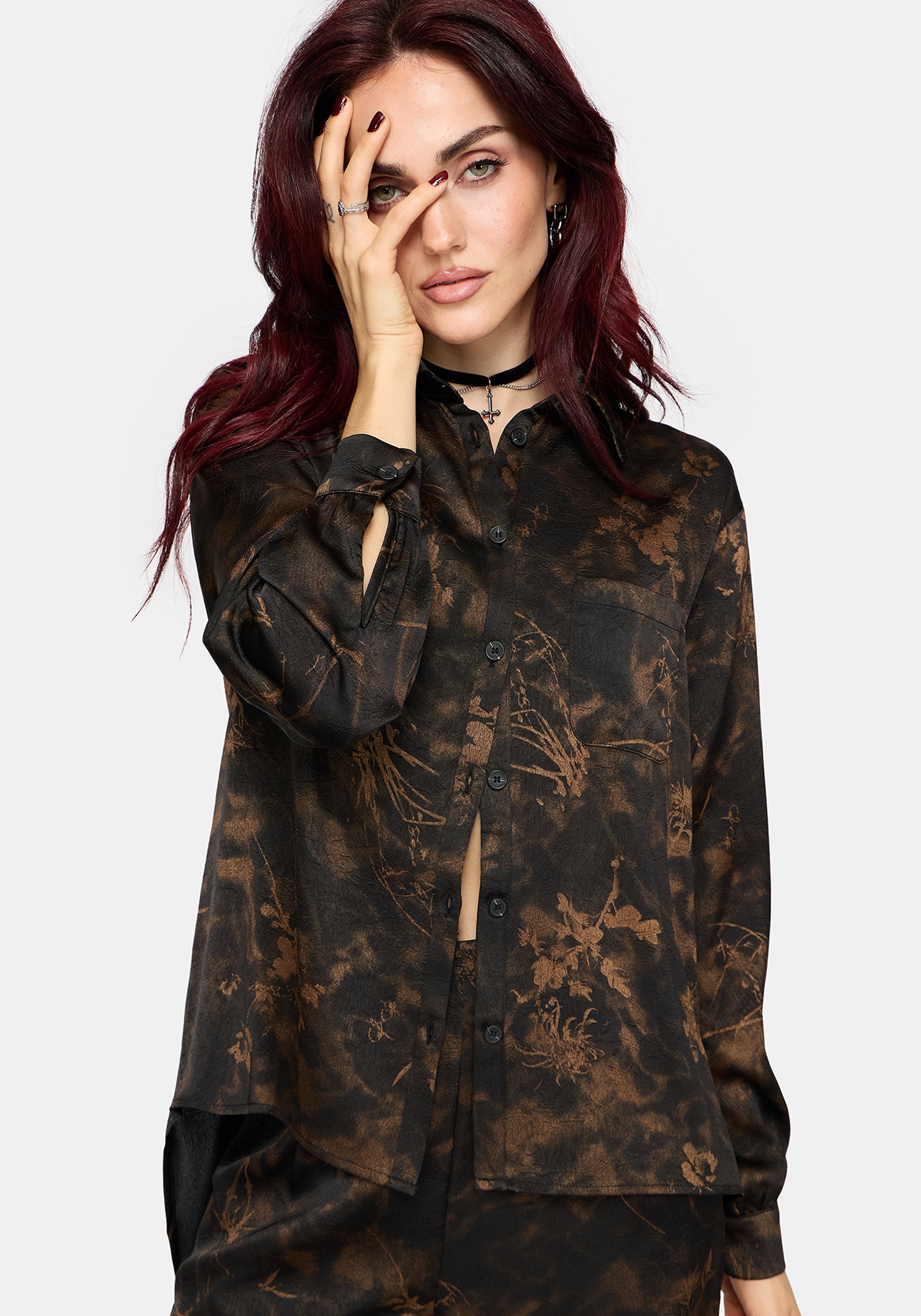 Gallo Satin Jacquard Shirt