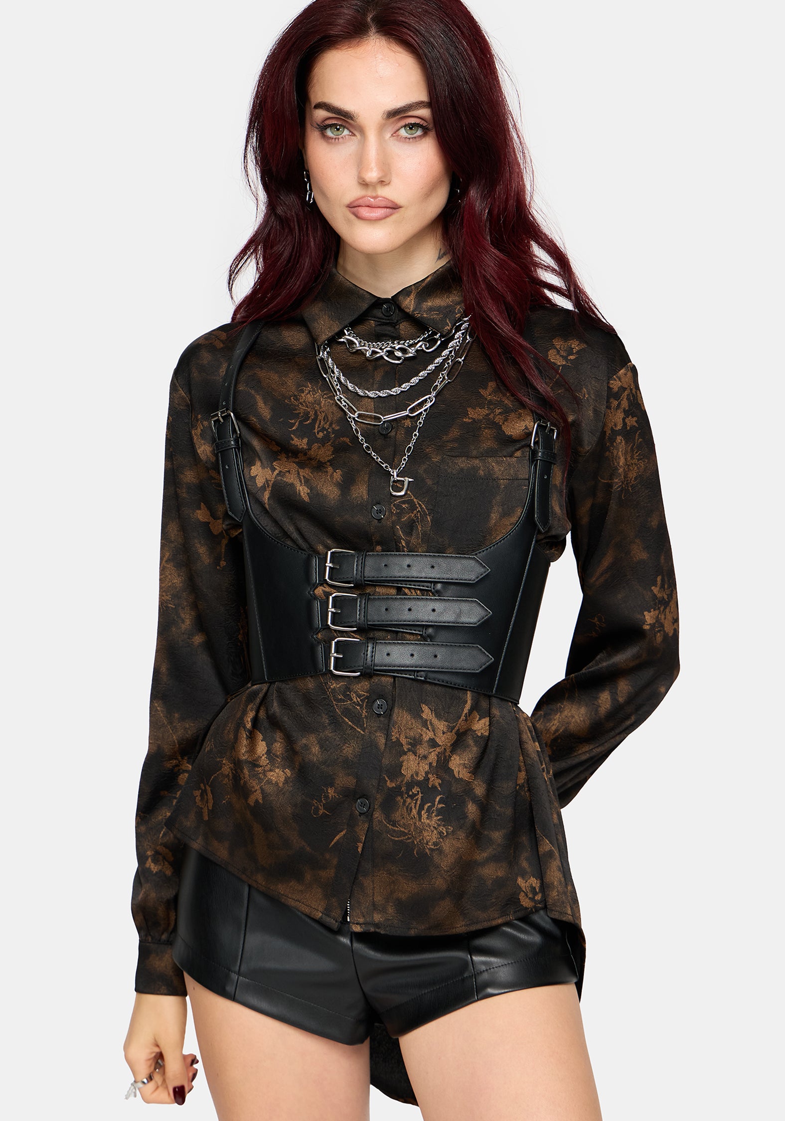 Gallo Satin Jacquard Shirt