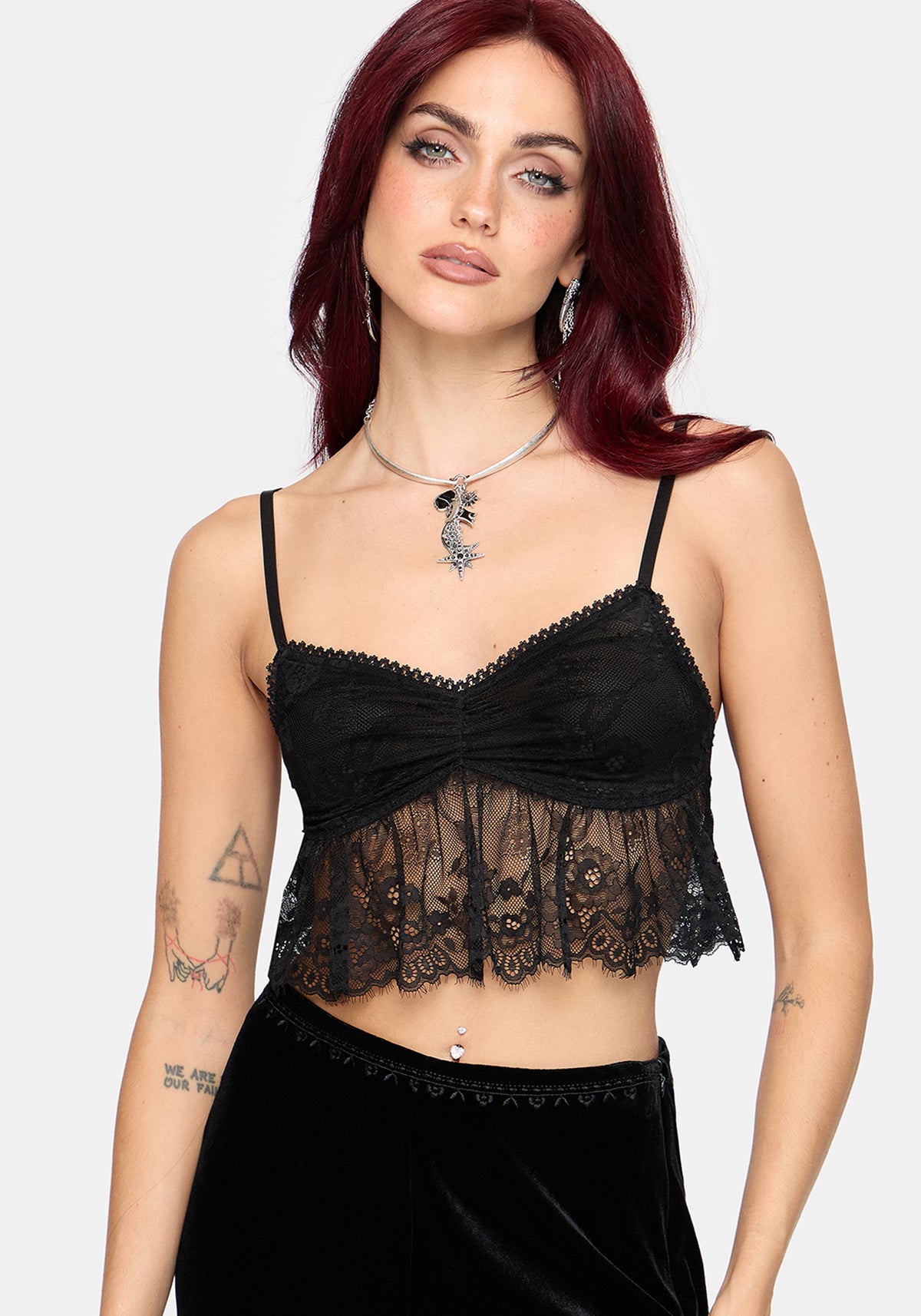 Senna Lace Babydoll Cami Top