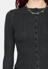 Lucera Pointelle Long Sleeve Cardigan
