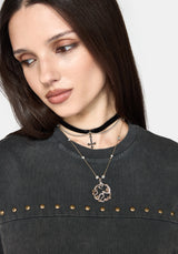 Jaydan Studded Crop Boxy T-Shirt