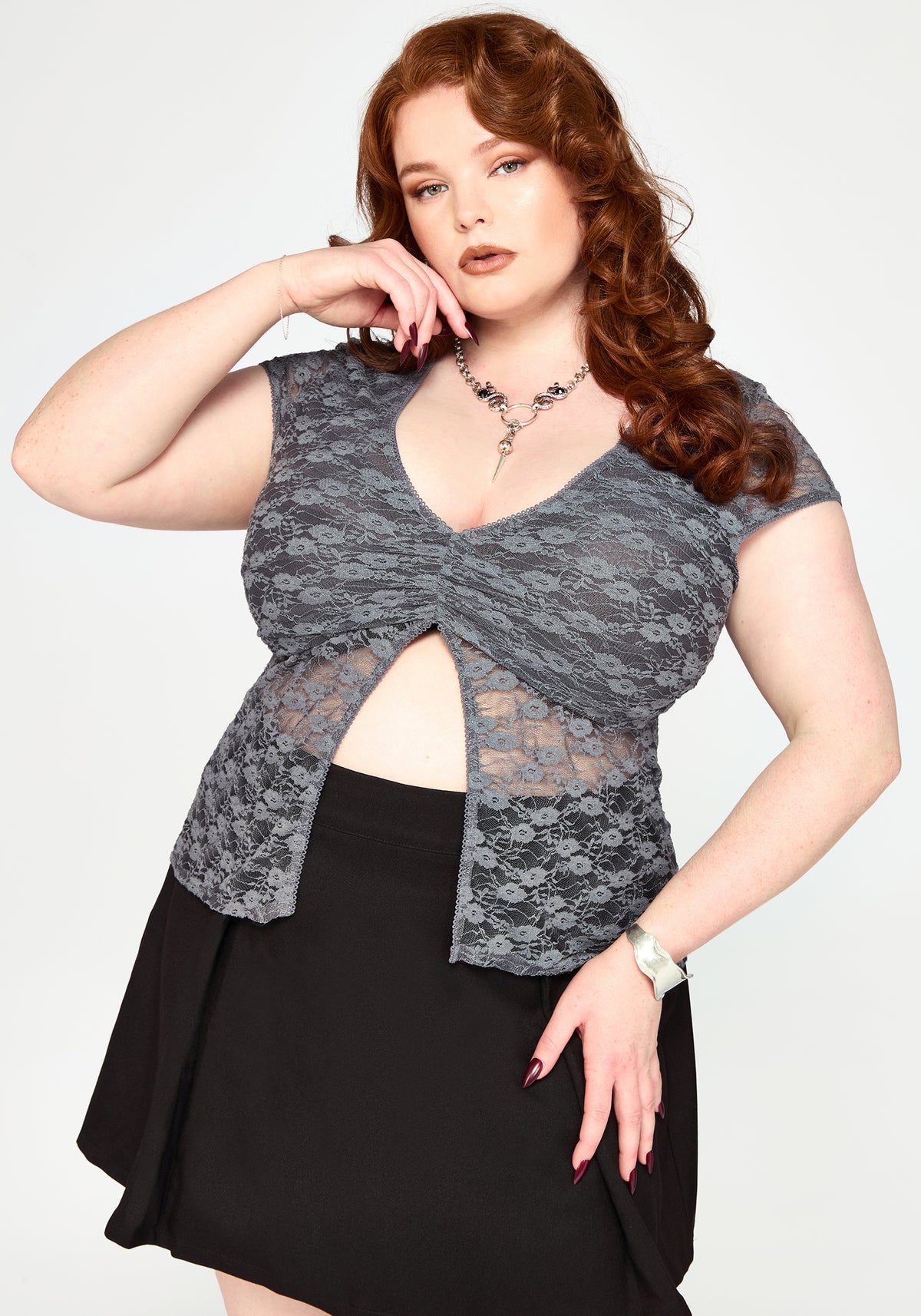 Meghan Lace Cap Sleeve Top