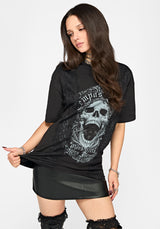Requiem Veil Lace Oversized T-Hemd