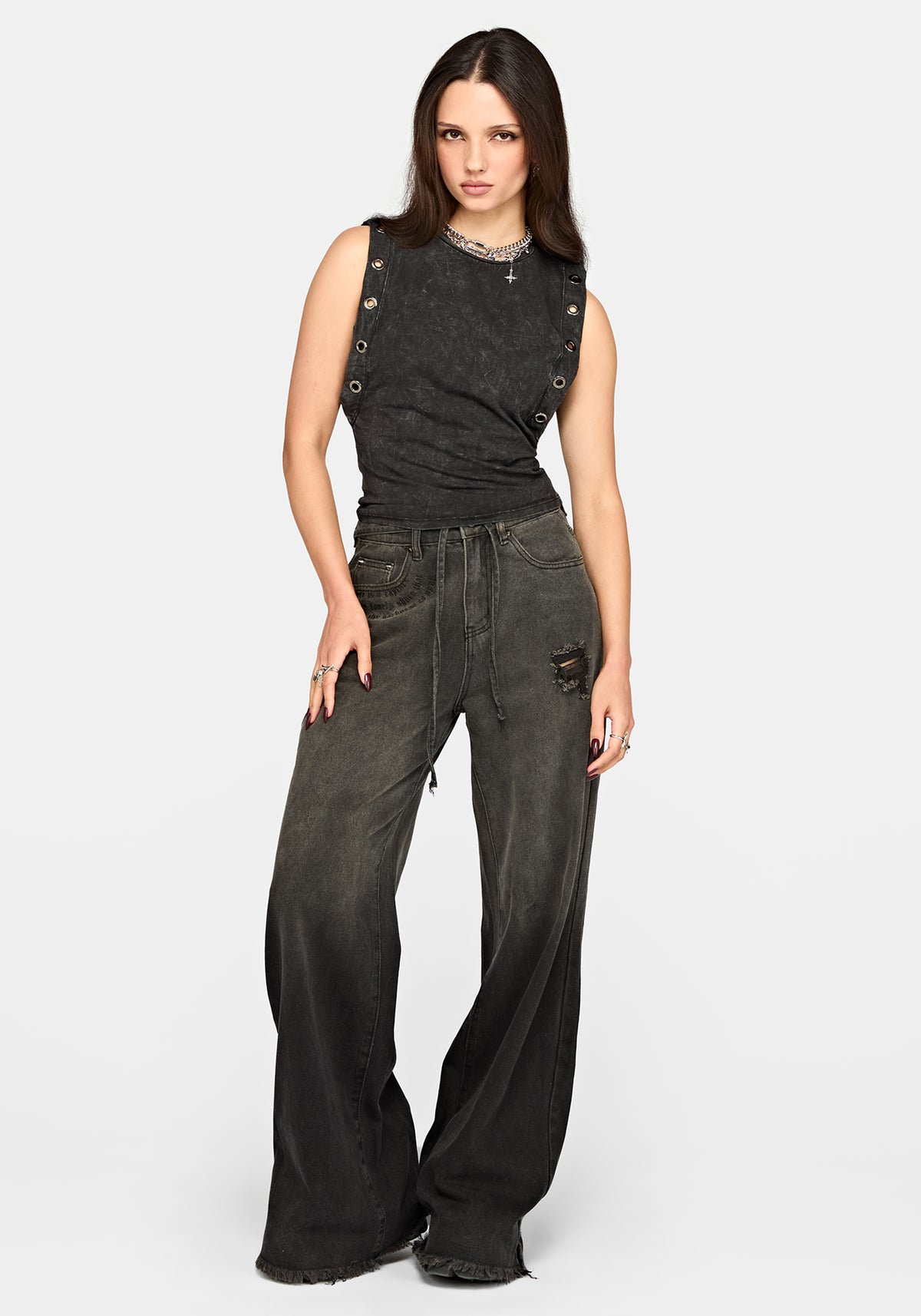 Vale Eyelet Tank Top