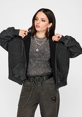 Noctis Applique Embroidered Zip Up Hoodie