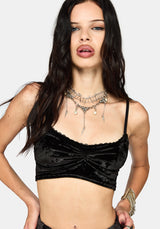 Ami Velour Ruched Bralet