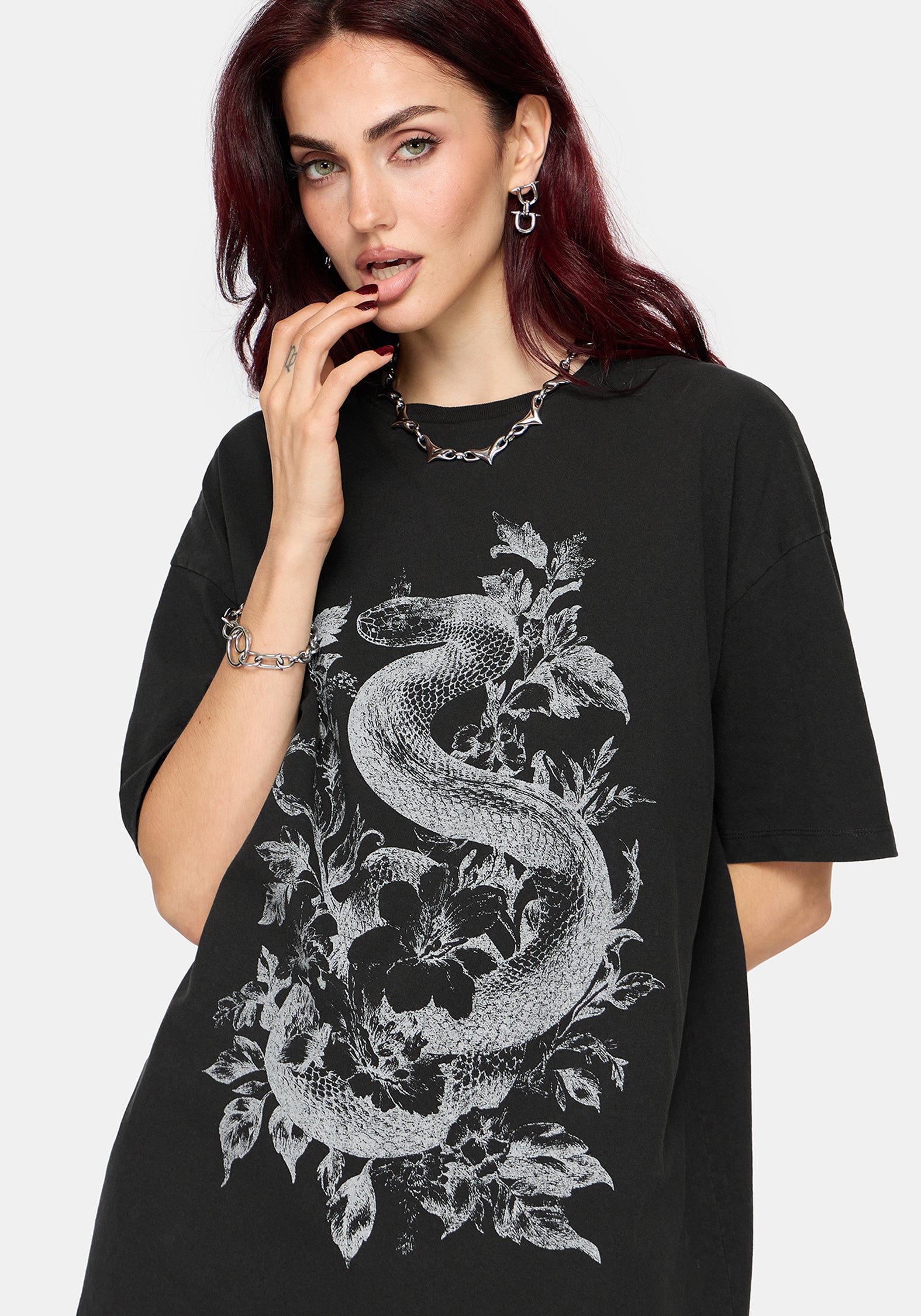 Madoc Snake Graphic Oversized Tee