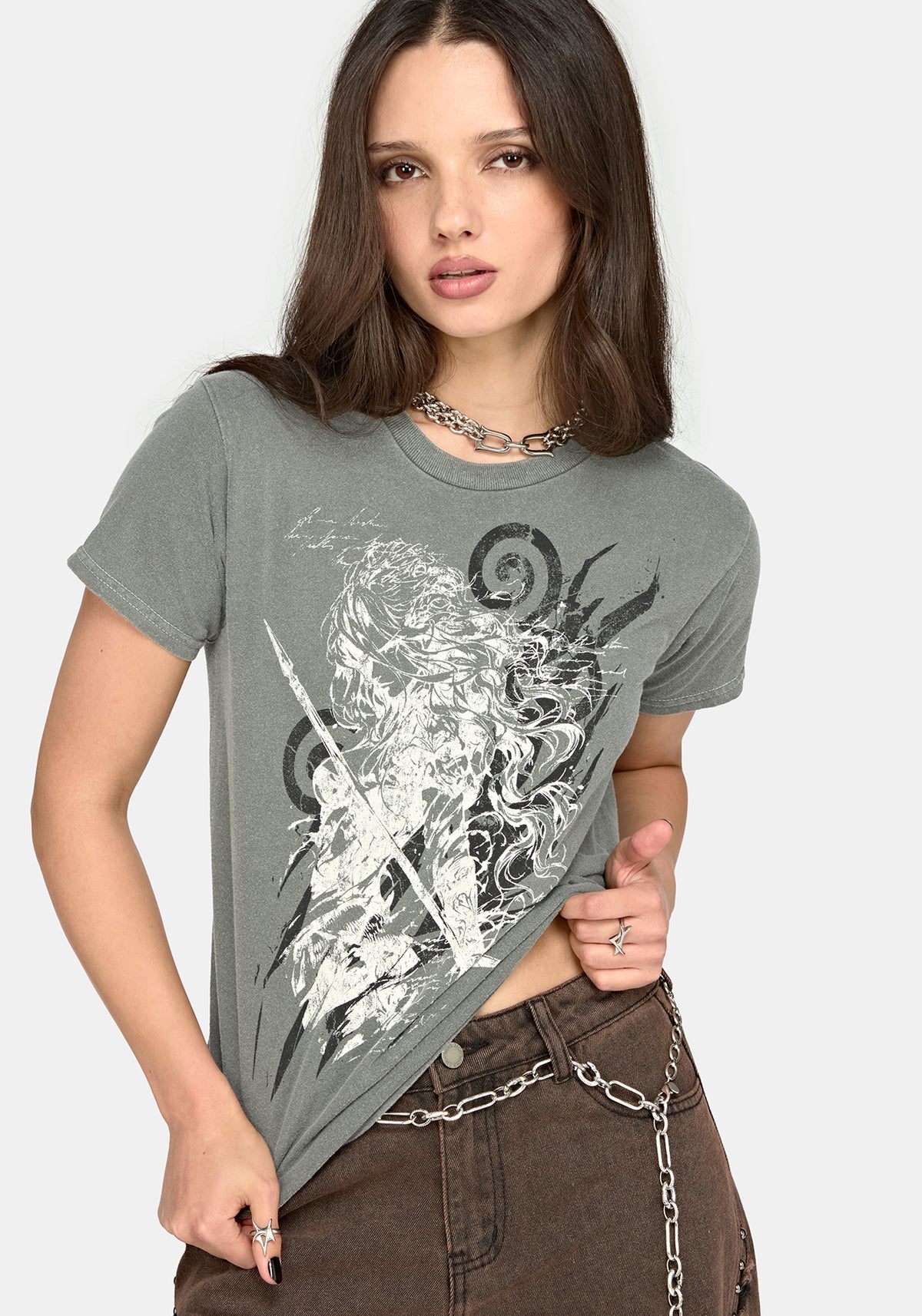 Scatach Anime Figurbetont T-Shirt
