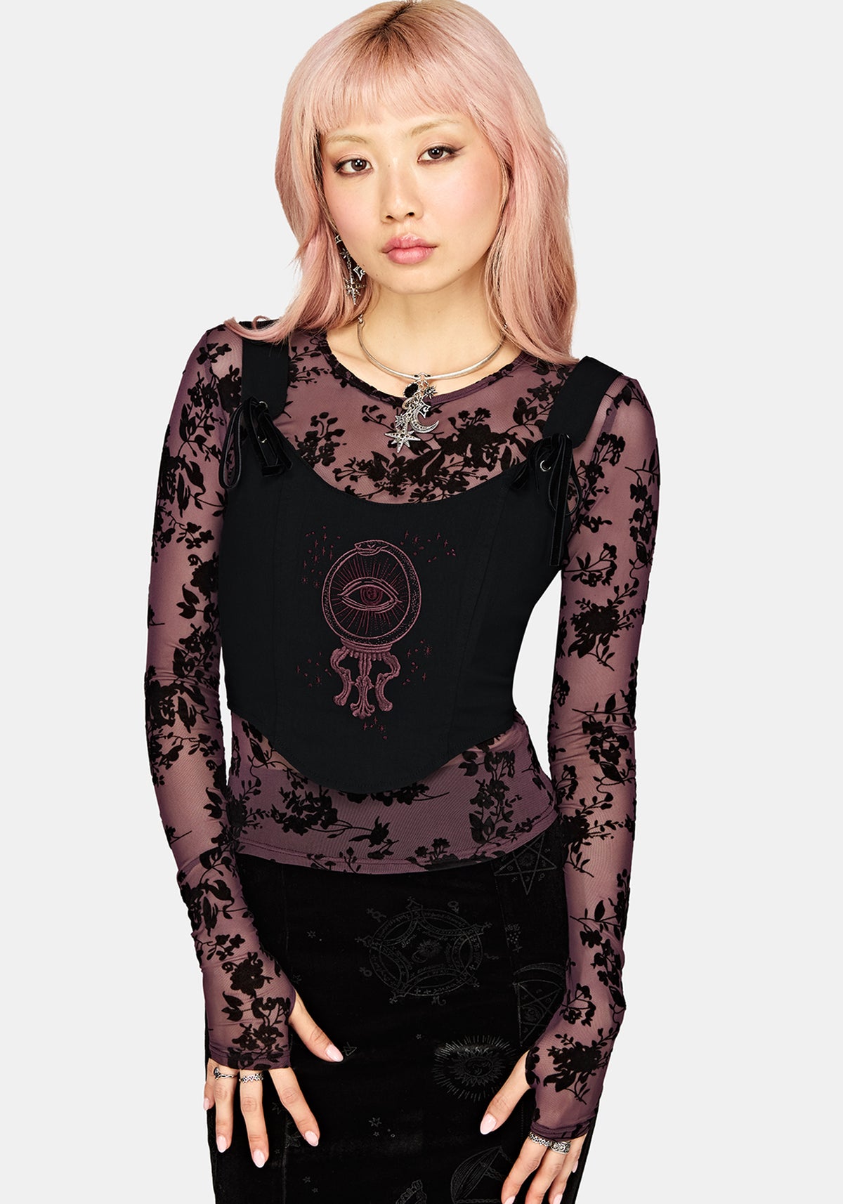Equinox Embroidered Corset Top