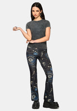 Elise Celestial Velour Split Hem Flare