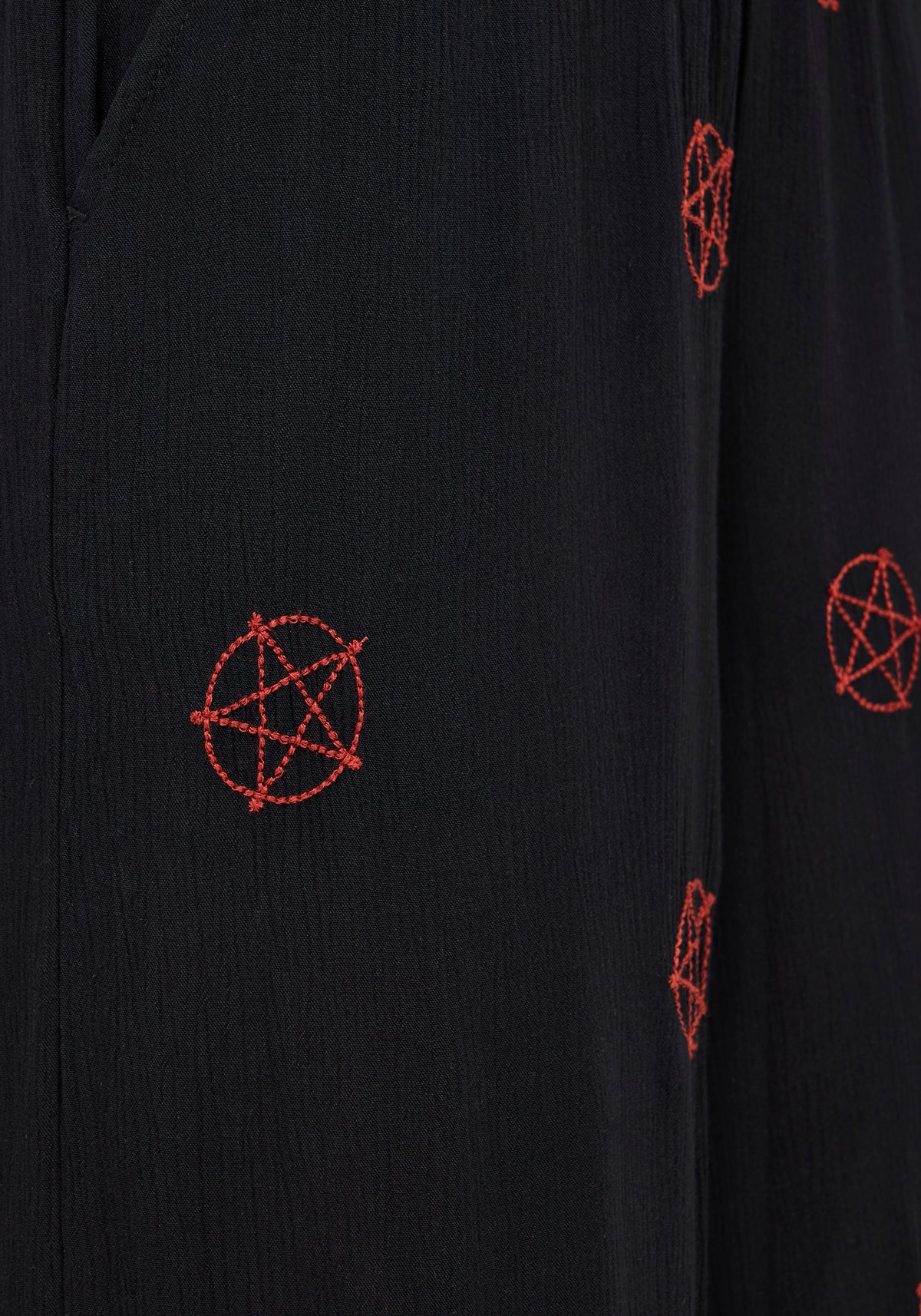 Druantia Moon Embroidery Wide Leg Culotte