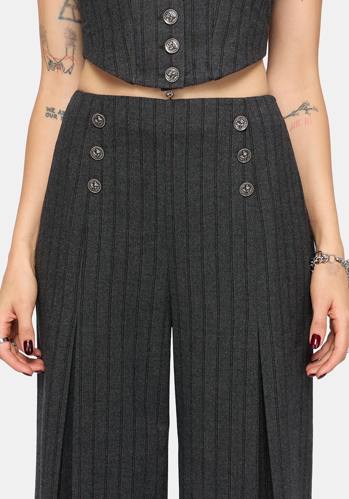 Blair Nadelstreifen Hoher Bund Tailored Hose