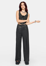 Blair Nadelstreifen Hoher Bund Tailored Hose