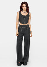 Blair Nadelstreifen Hoher Bund Tailored Hose