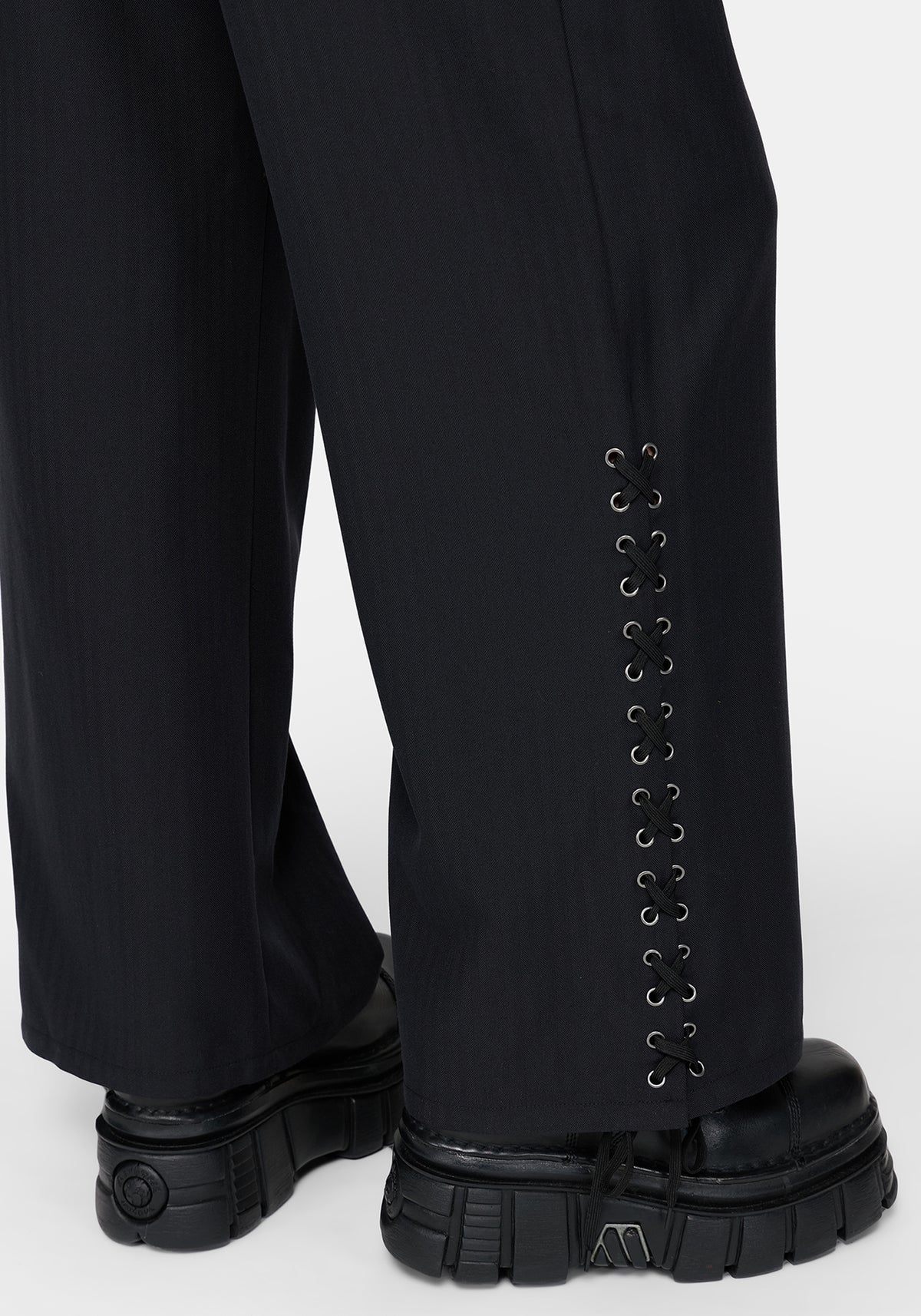 Devon Schnürung Weites Bein Hose