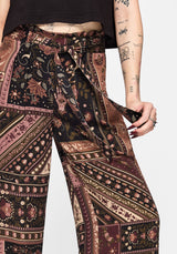 Nola Folk Patchwork Print Paperbag Culotte