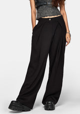 Devin Pleated Palazzo Trouser