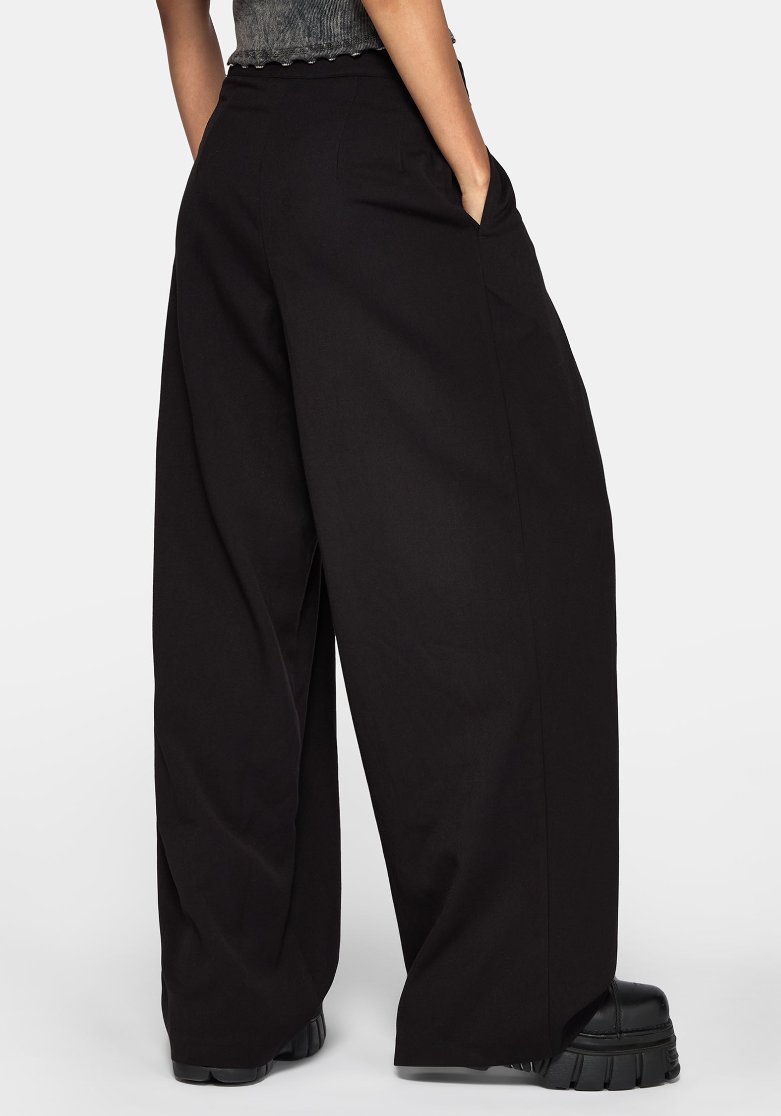 Devin Pleated Palazzo Trouser