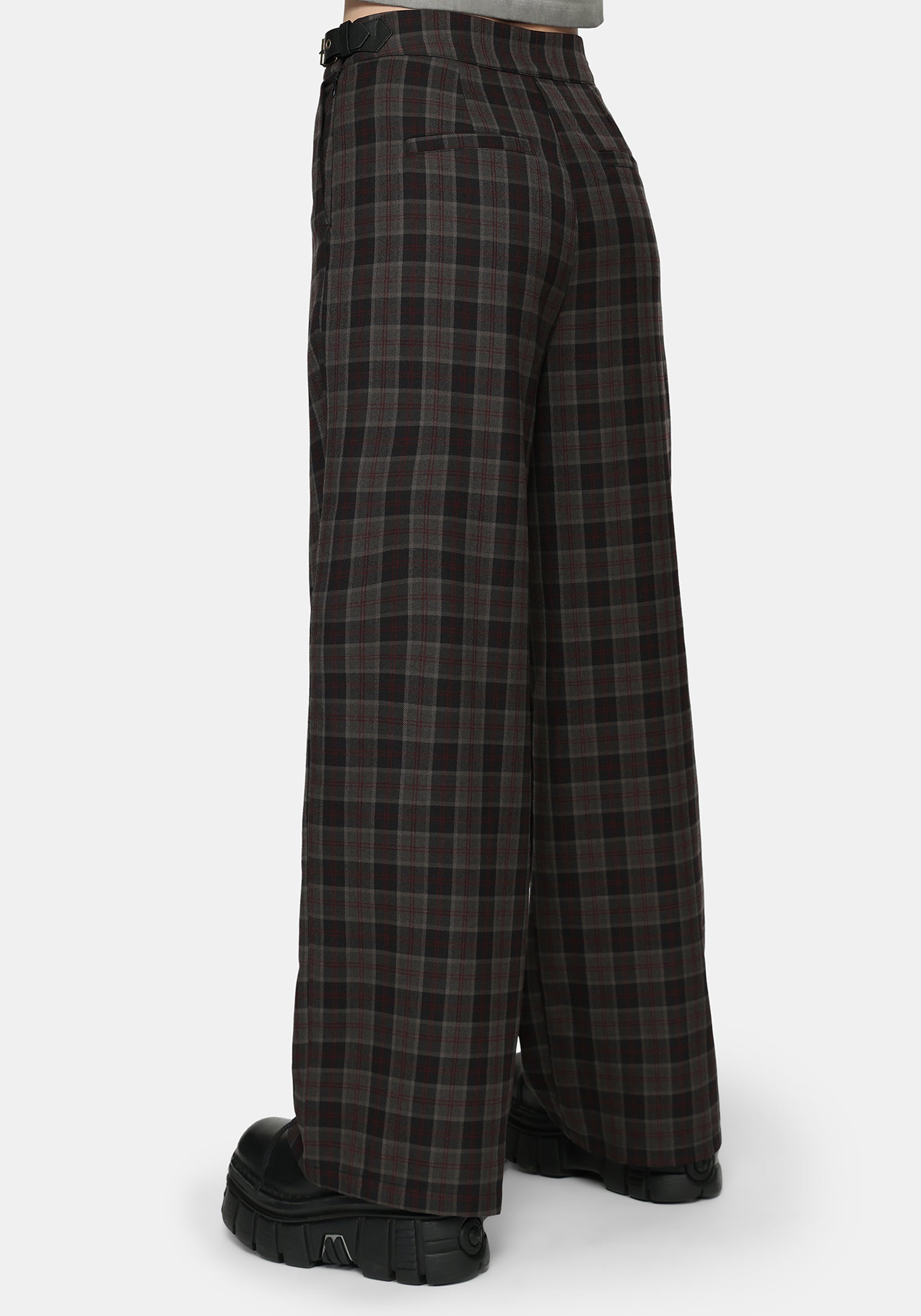 Nightingale Check Wide Trouser