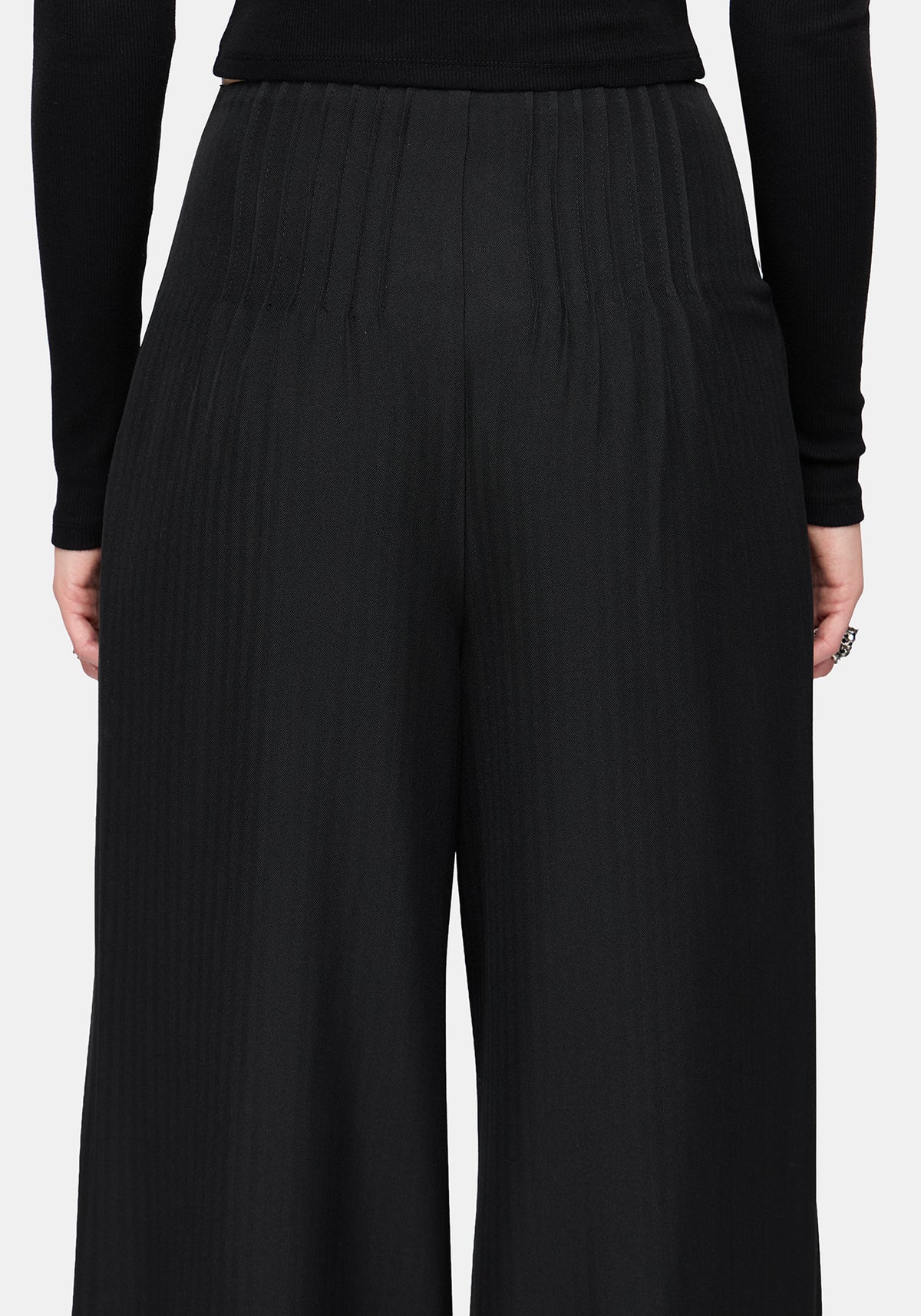Suki Wide Leg Micro Pleated Trouser