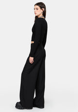 Suki Wide Leg Micro Pleated Trouser