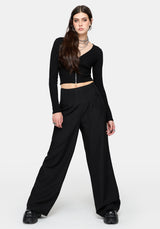 Suki Wide Leg Micro Pleated Trouser