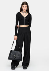 Suki Wide Leg Micro Pleated Trouser