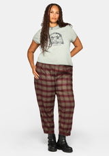 Cecily Buckle Balloon Trouser - Burgundy