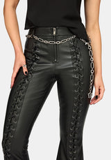Monica PU Schnürung Hose