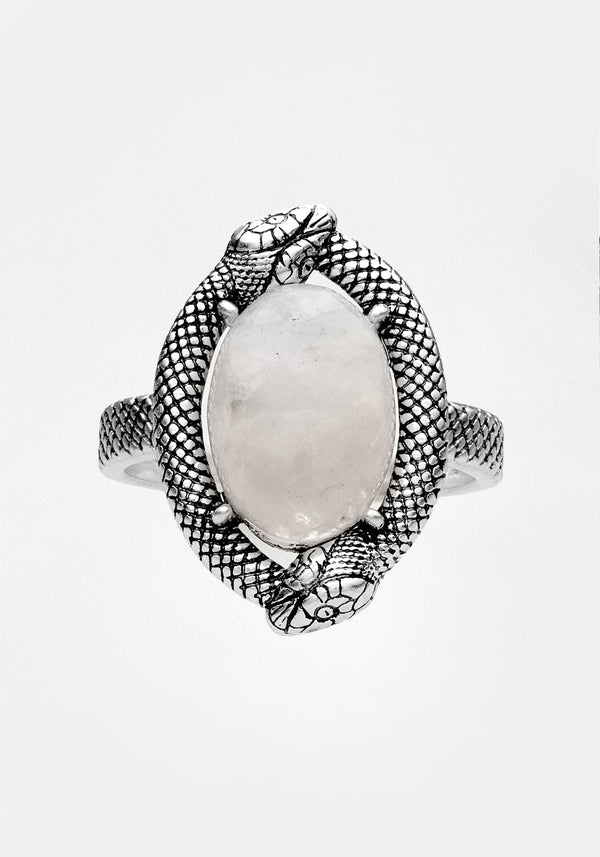 Serpent Moonstone Ring