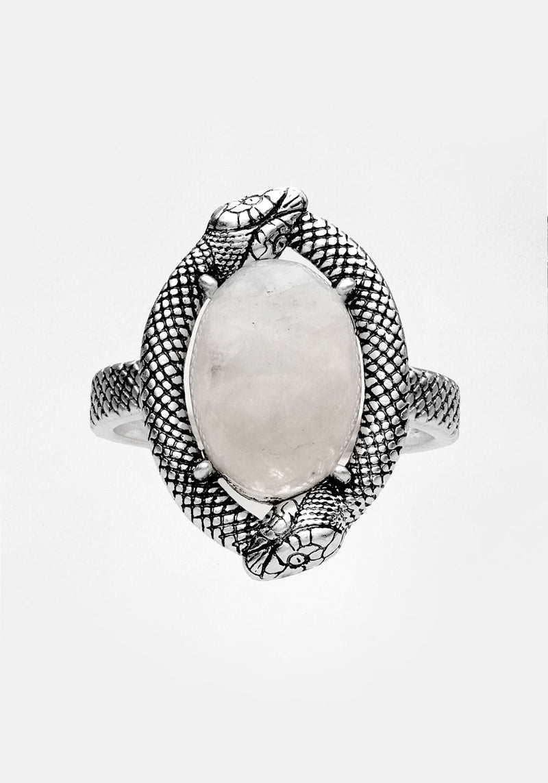 Serpent Moonstone Ring